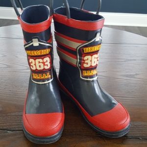 Toddler Boys Fire Chief Rain Boots